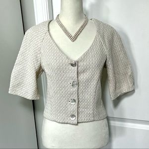 NWT❗️Zara Cream Knit Cropped Sweater